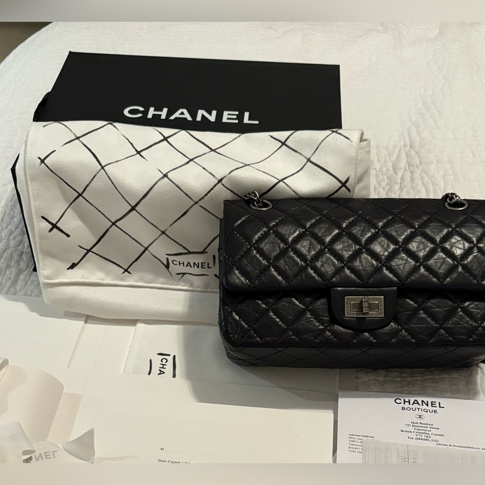 Chanel Reissue 225 Distressed Black RHW